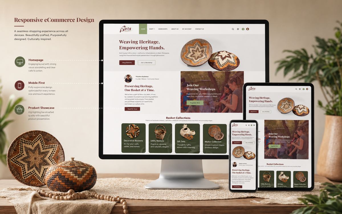 Bots Quality Baskets Website Design & E-commerce — view 2