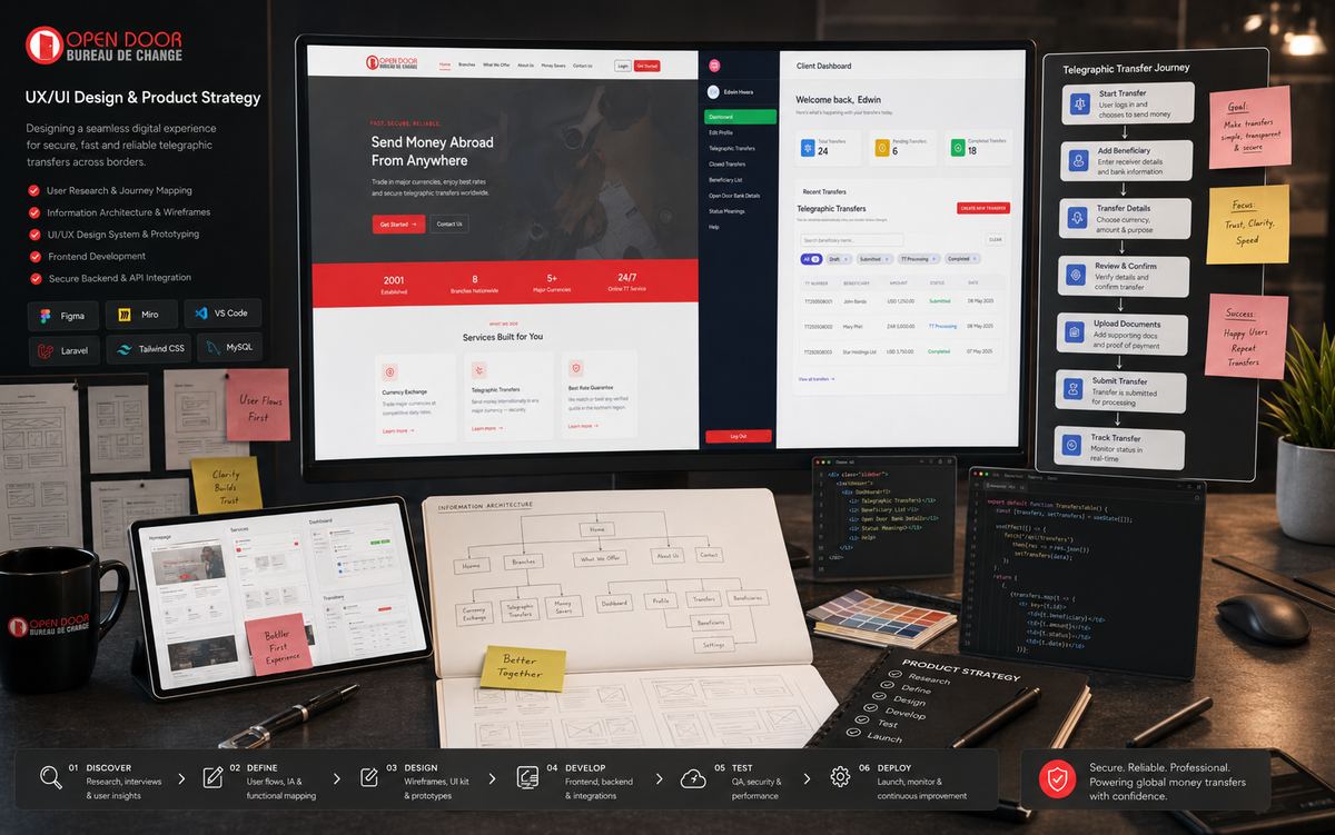Open Door Telegraphic Transfer Management Web App — view 3