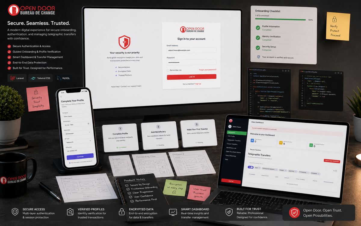 Open Door Telegraphic Transfer Management Web App — view 5