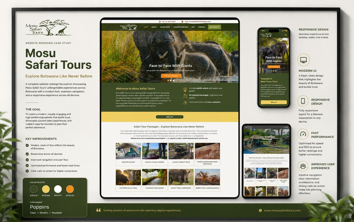 Mosu Safari Tours — Website Design — view 4