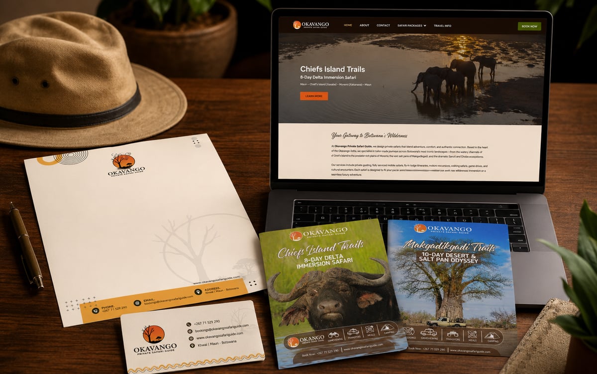 Okavango Private Safari Guide — Website Design — view 5