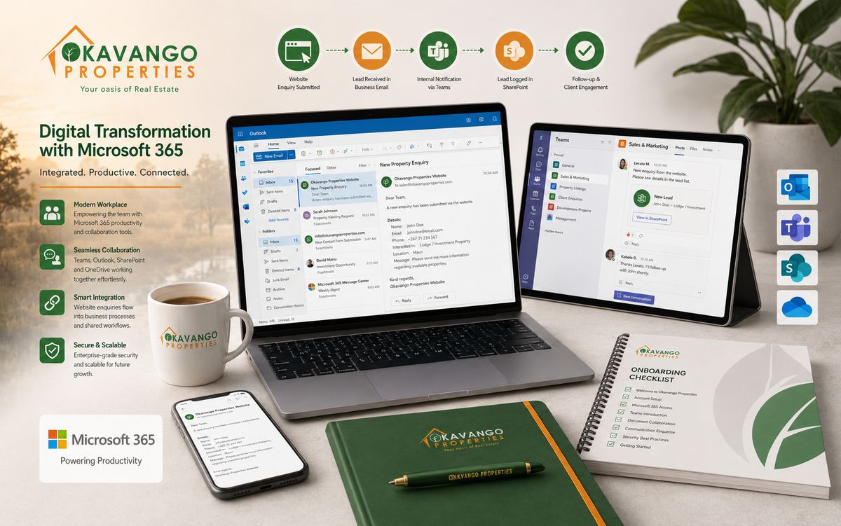 Okavango Properties Website — view 5